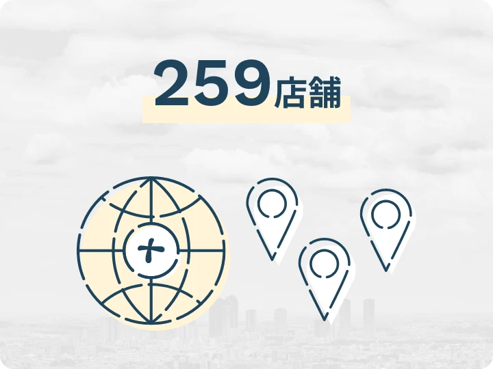 259店舗